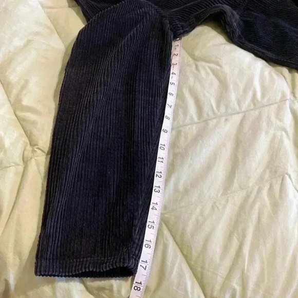 J Jill Black Corduroy Long Sleeve Dress with Metal Buttons in Size Large Tall. - Picture 11 of 11